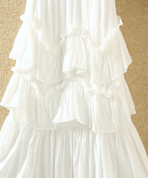 ANOTHER S（アナザーエス）の「ティアードスカート（スカート・レディース・ホワイト/ブラック・FREE）」の3枚目の写真