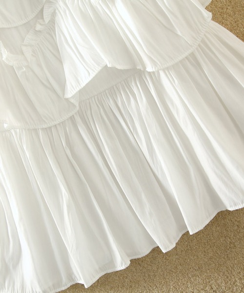 ANOTHER S（アナザーエス）の「ティアードスカート（スカート・レディース・ホワイト/ブラック・FREE）」の5枚目の写真