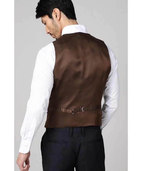 HIGH STREET（ハイストリート）の「HIGH STREET∴MARZOTTOウール麻シャンブレーベスト（ベスト・メンズ・ネイビー/ブラック・L/LL/S）」の15枚目の写真