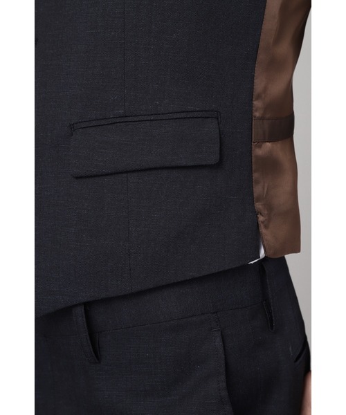 HIGH STREET（ハイストリート）の「HIGH STREET∴MARZOTTOウール麻シャンブレーベスト（ベスト・メンズ・ネイビー/ブラック・L/LL/S）」の18枚目の写真