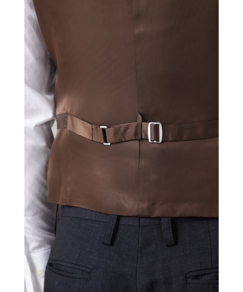 HIGH STREET（ハイストリート）の「HIGH STREET∴MARZOTTOウール麻シャンブレーベスト（ベスト・メンズ・ネイビー/ブラック・L/LL/S）」の19枚目の写真