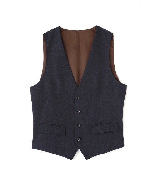 HIGH STREET（ハイストリート）の「HIGH STREET∴MARZOTTOウール麻シャンブレーベスト（ベスト・メンズ・ネイビー/ブラック・L/LL/S）」の20枚目の写真