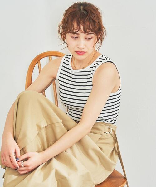 coen(コーエン)の「アメリカンスリーブボーダータンクトップ(タンクトップ・レディース・モカ/オフホワイト/ライトグレー・L/M)」の15枚目の写真