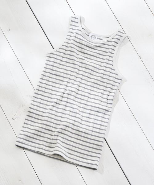coen(コーエン)の「アメリカンスリーブボーダータンクトップ(タンクトップ・レディース・モカ/オフホワイト/ライトグレー・L/M)」の12枚目の写真