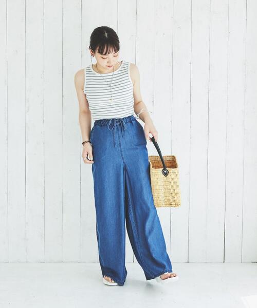 coen(コーエン)の「アメリカンスリーブボーダータンクトップ(タンクトップ・レディース・モカ/オフホワイト/ライトグレー・L/M)」の14枚目の写真