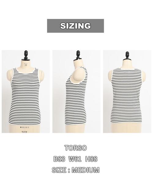 coen(コーエン)の「アメリカンスリーブボーダータンクトップ(タンクトップ・レディース・モカ/オフホワイト/ライトグレー・L/M)」の22枚目の写真