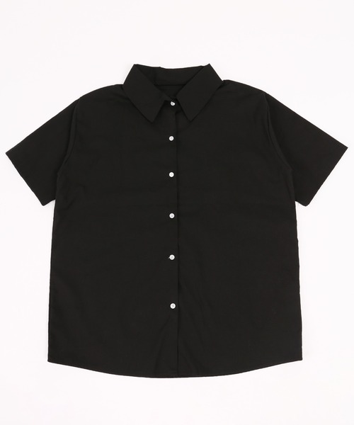 WC(ダブル シー)の「無地半袖シャツ(シャツ/ブラウス・レディース・ホワイト/ブラック・FREE)」の9枚目の写真