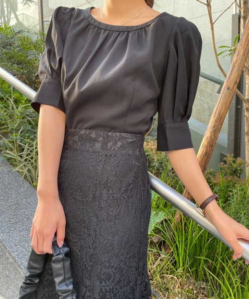 Heather（ヘザー）の「レース切り替えワンピース　284700（ドレス・レディース・ブルー/ブラック・FREE）」の2枚目の写真