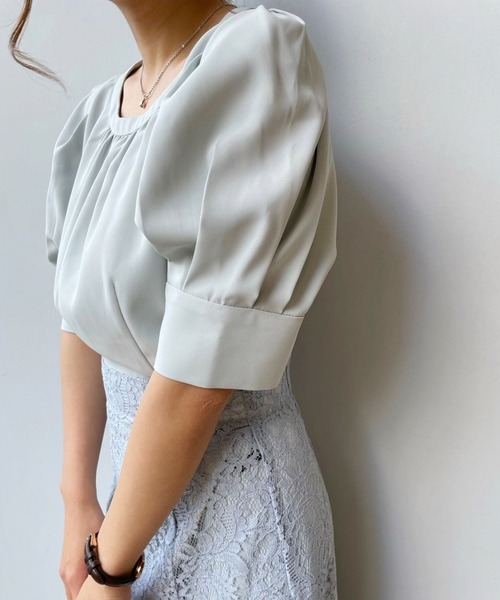 Heather（ヘザー）の「レース切り替えワンピース　284700（ドレス・レディース・ブルー/ブラック・FREE）」の3枚目の写真