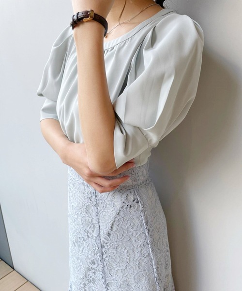 Heather（ヘザー）の「レース切り替えワンピース　284700（ドレス・レディース・ブルー/ブラック・FREE）」の4枚目の写真