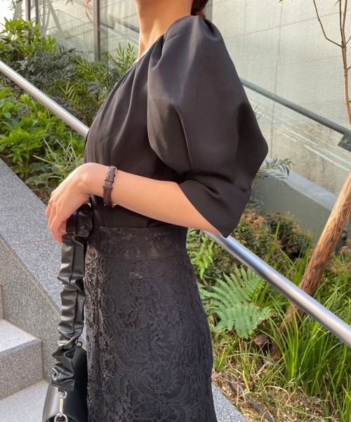 Heather（ヘザー）の「レース切り替えワンピース　284700（ドレス・レディース・ブルー/ブラック・FREE）」の8枚目の写真