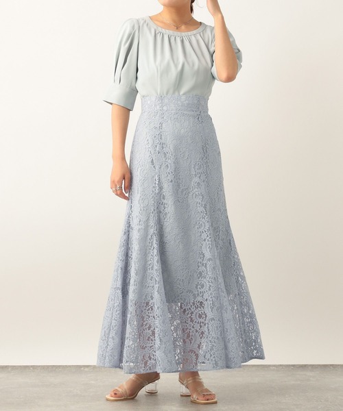 Heather（ヘザー）の「レース切り替えワンピース　284700（ドレス・レディース・ブルー/ブラック・FREE）」の18枚目の写真