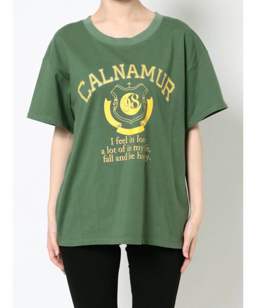 CALNAMUR(カルナムール)の「カレッジ風ロゴTシャツ(Tシャツ/カットソー・レディース・ブラック/グレー/グリーン・MEDIUM/LARGE)」の17枚目の写真
