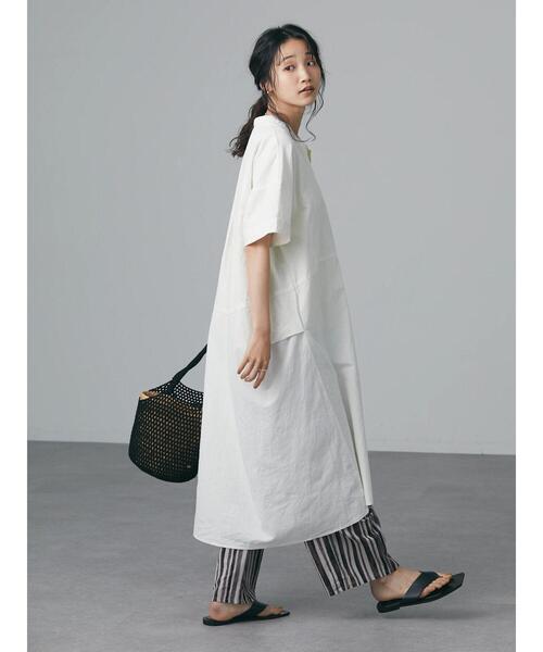 CRAFT STANDARD BOUTIQUE（クラフトスタンダードブティック）の「綿麻スキッパーワンピース　＊◆（ワンピース・レディース・ブラック/オフホワイト/カーキ/マスタード・FREE）」の7枚目の写真