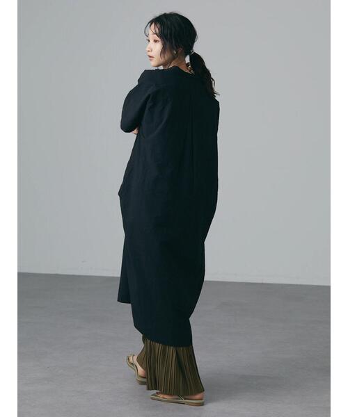 CRAFT STANDARD BOUTIQUE（クラフトスタンダードブティック）の「綿麻スキッパーワンピース　＊◆（ワンピース・レディース・ブラック/オフホワイト/カーキ/マスタード・FREE）」の11枚目の写真