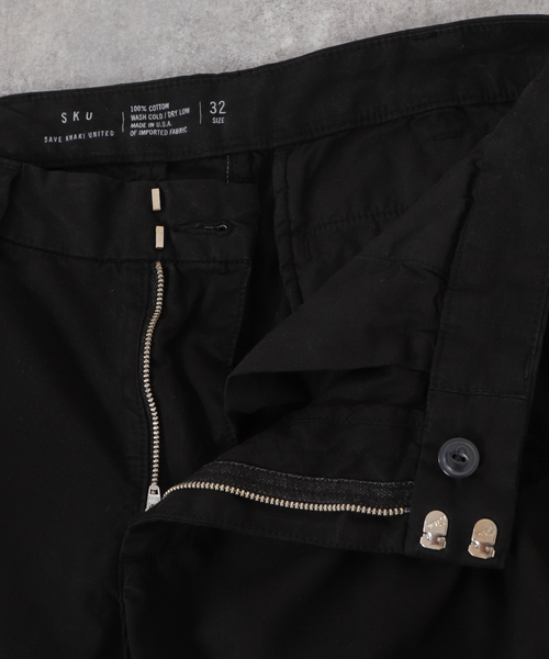 SAVE KHAKI UNITED(セーブカーキユナイテッド)の「SAVE KHAKI UNITED LT TWILL TROUSER(チノパンツ・メンズ・ブラック・34/32/30)」の8枚目の写真