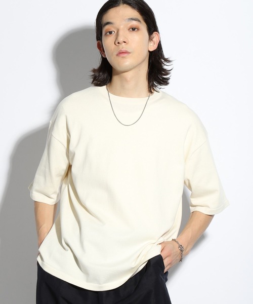 H-(エイチマイナス)の「【H-】ハイゲージニットTEE(HARE)(Tシャツ/カットソー・メンズ・ブラック/ブラウン/オフホワイト・MEDIUM/LARGE)」の5枚目の写真