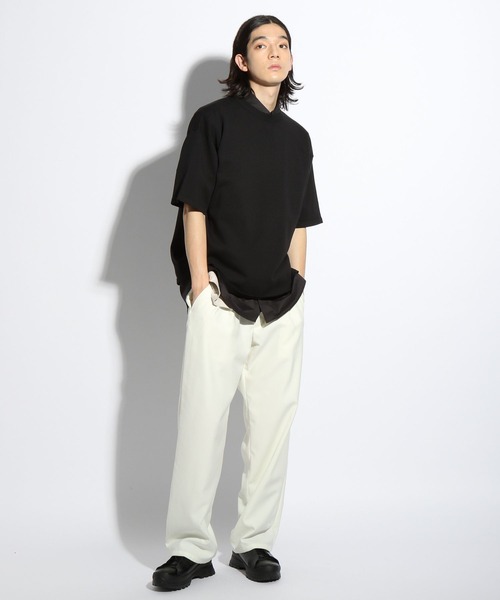 H-(エイチマイナス)の「【H-】ハイゲージニットTEE(HARE)(Tシャツ/カットソー・メンズ・ブラック/ブラウン/オフホワイト・MEDIUM/LARGE)」の7枚目の写真