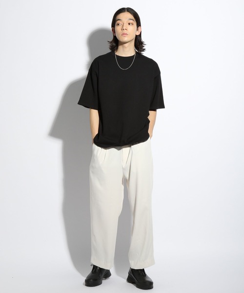H-(エイチマイナス)の「【H-】ハイゲージニットTEE(HARE)(Tシャツ/カットソー・メンズ・ブラック/ブラウン/オフホワイト・MEDIUM/LARGE)」の9枚目の写真