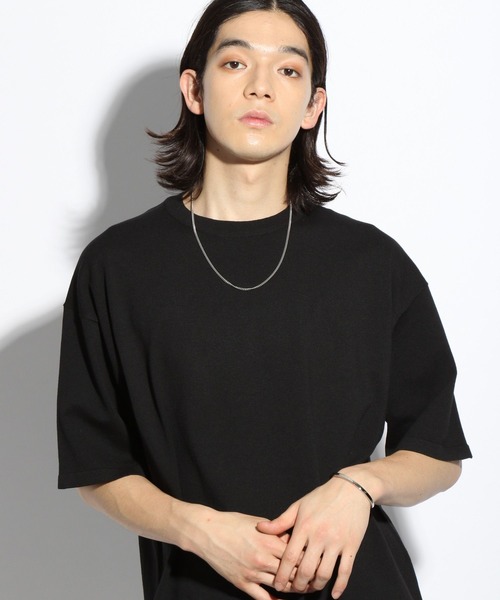 H-(エイチマイナス)の「【H-】ハイゲージニットTEE(HARE)(Tシャツ/カットソー・メンズ・ブラック/ブラウン/オフホワイト・MEDIUM/LARGE)」の10枚目の写真