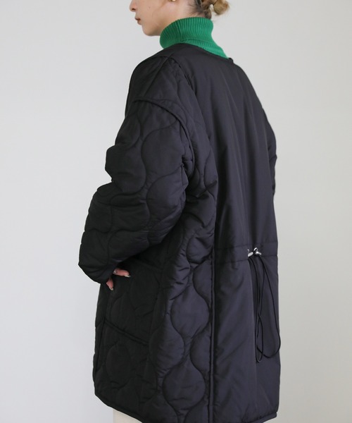 バックドローストリングキルティングアウター（その他アウター