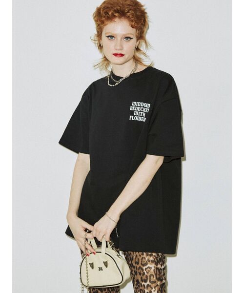 jouetie（ジュエティ）の「バックフラワーロゴBIGT（Tシャツ/カットソー・レディース・ブラック/パープル/オフホワイト/ピンク・MEDIUM）」の11枚目の写真