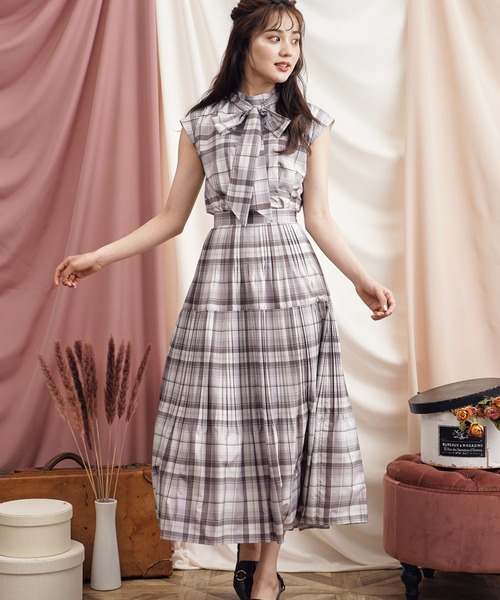 NOELA（ノエラ）の「タフタチェックボウタイブラウス（シャツ/ブラウス