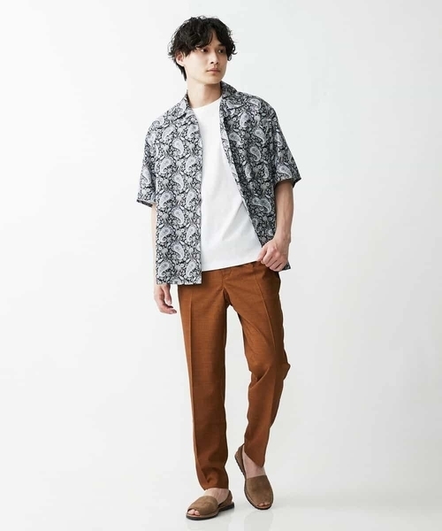 a.v.v（アーヴェヴェ）の「ペイズリープリントオープンカラーシャツ（シャツ/ブラウス・メンズ・ブラック/ベージュ・48/46）」の3枚目の写真