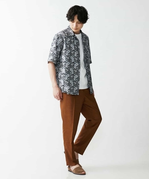 a.v.v（アーヴェヴェ）の「ペイズリープリントオープンカラーシャツ（シャツ/ブラウス・メンズ・ブラック/ベージュ・48/46）」の4枚目の写真