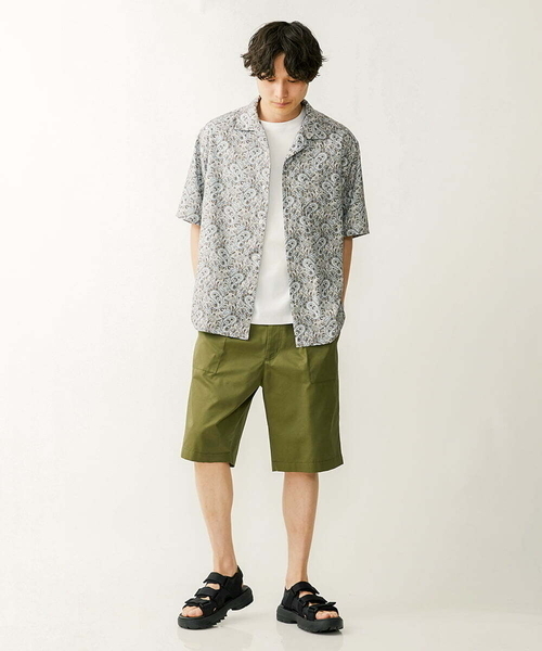 a.v.v（アーヴェヴェ）の「ペイズリープリントオープンカラーシャツ（シャツ/ブラウス・メンズ・ブラック/ベージュ・48/46）」の8枚目の写真