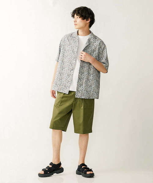 a.v.v（アーヴェヴェ）の「ペイズリープリントオープンカラーシャツ（シャツ/ブラウス・メンズ・ブラック/ベージュ・48/46）」の10枚目の写真