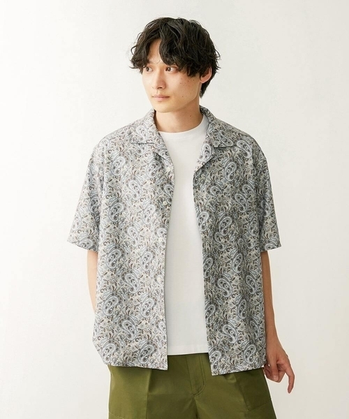 a.v.v（アーヴェヴェ）の「ペイズリープリントオープンカラーシャツ（シャツ/ブラウス・メンズ・ブラック/ベージュ・48/46）」の11枚目の写真