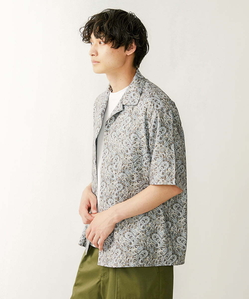 a.v.v（アーヴェヴェ）の「ペイズリープリントオープンカラーシャツ（シャツ/ブラウス・メンズ・ブラック/ベージュ・48/46）」の13枚目の写真