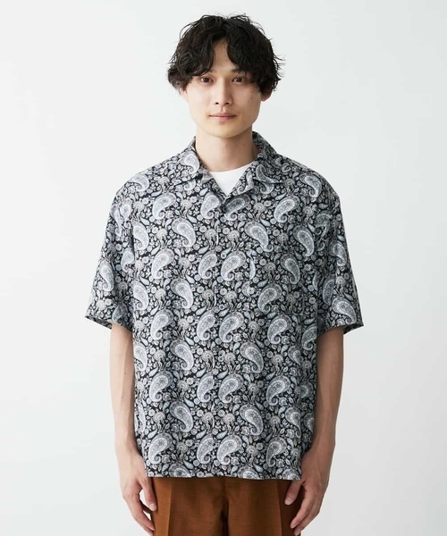 a.v.v（アーヴェヴェ）の「ペイズリープリントオープンカラーシャツ（シャツ/ブラウス・メンズ・ブラック/ベージュ・48/46）」の16枚目の写真