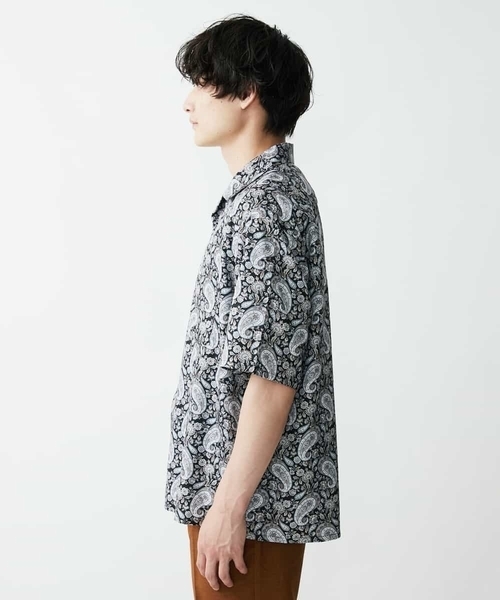 a.v.v（アーヴェヴェ）の「ペイズリープリントオープンカラーシャツ（シャツ/ブラウス・メンズ・ブラック/ベージュ・48/46）」の17枚目の写真
