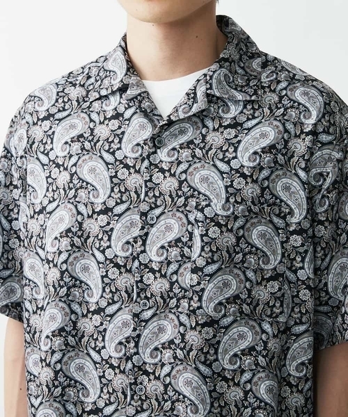 a.v.v（アーヴェヴェ）の「ペイズリープリントオープンカラーシャツ（シャツ/ブラウス・メンズ・ブラック/ベージュ・48/46）」の19枚目の写真