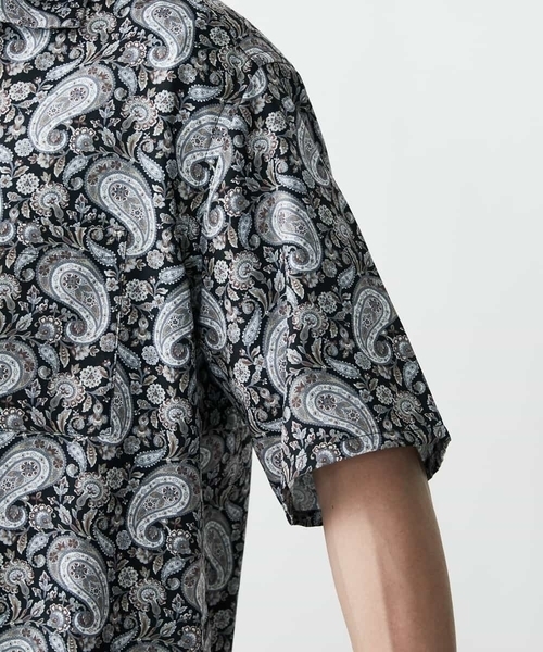 a.v.v（アーヴェヴェ）の「ペイズリープリントオープンカラーシャツ（シャツ/ブラウス・メンズ・ブラック/ベージュ・48/46）」の20枚目の写真