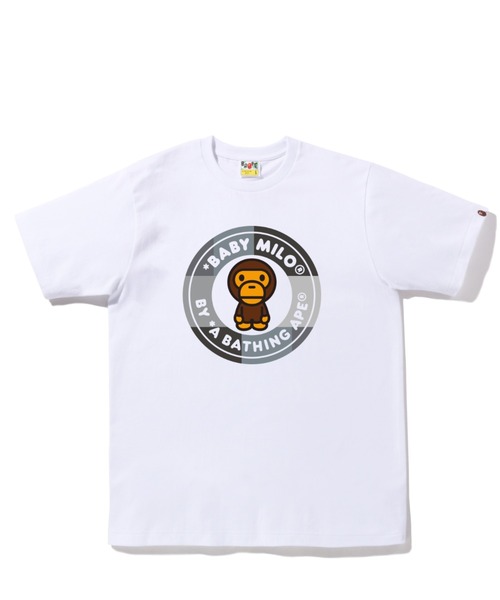 A BATHING APE(アベイシングエイプ)の「COLOR BLOCK MILO BUSY WORKS TEE M(Tシャツ/カットソー)」|ホワイト×ブラック