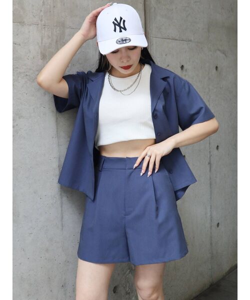 EVRIS（エヴリス）の「タックショートパンツ【セットアップ着用可能】（その他パンツ・レディース・ブラック/ベージュ/ネイビー・SMALL/MEDIUM）」の15枚目の写真