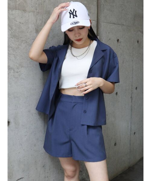 EVRIS（エヴリス）の「タックショートパンツ【セットアップ着用可能】（その他パンツ・レディース・ブラック/ベージュ/ネイビー・SMALL/MEDIUM）」の16枚目の写真