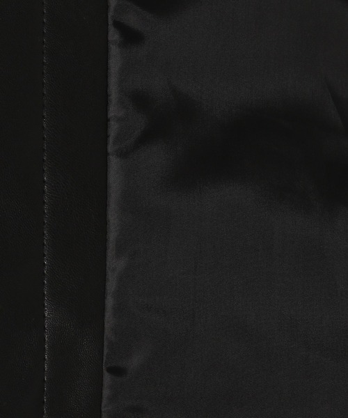 PAGEBOY（ページボーイ）の「エコレザーカスタムロングブルゾン（ブルゾン・レディース・ブラック/オフホワイト/モカ・FREE）」の12枚目の写真