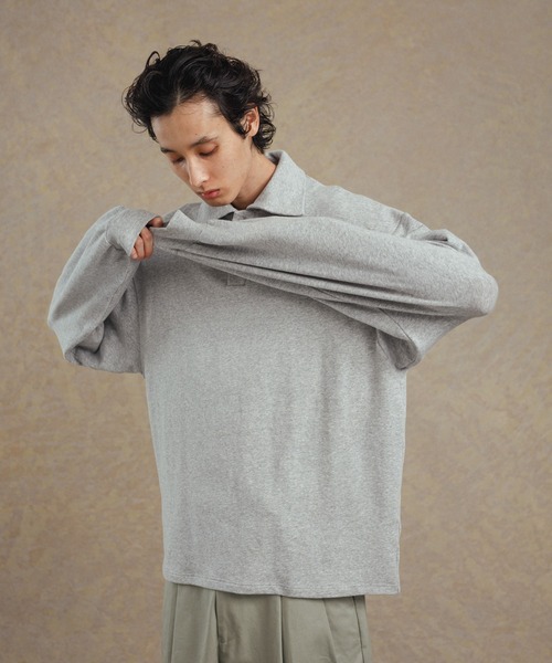ADAM ET ROPE'(アダムエロペ)の「新色を携えて再登場!!【WEB限定】ビッグカラースーパーストレッチ ルーズポロシャツ/ユニセックス(スウェット・メンズ・ブラック/ライトグレー/ブルー系その他・M/L)」の3枚目の写真