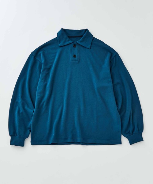 ADAM ET ROPE'(アダムエロペ)の「新色を携えて再登場!!【WEB限定】ビッグカラースーパーストレッチ ルーズポロシャツ/ユニセックス(スウェット・メンズ・ブラック/ライトグレー/ブルー系その他・M/L)」の9枚目の写真