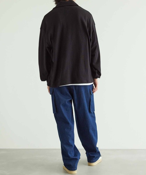 ADAM ET ROPE'(アダムエロペ)の「新色を携えて再登場!!【WEB限定】ビッグカラースーパーストレッチ ルーズポロシャツ/ユニセックス(スウェット・メンズ・ブラック/ライトグレー/ブルー系その他・M/L)」の13枚目の写真