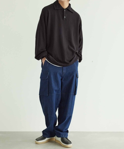 ADAM ET ROPE'(アダムエロペ)の「新色を携えて再登場!!【WEB限定】ビッグカラースーパーストレッチ ルーズポロシャツ/ユニセックス(スウェット・メンズ・ブラック/ライトグレー/ブルー系その他・M/L)」の16枚目の写真
