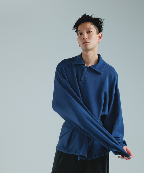 ADAM ET ROPE'(アダムエロペ)の「新色を携えて再登場!!【WEB限定】ビッグカラースーパーストレッチ ルーズポロシャツ/ユニセックス(スウェット・メンズ・ブラック/ライトグレー/ブルー系その他・M/L)」の15枚目の写真