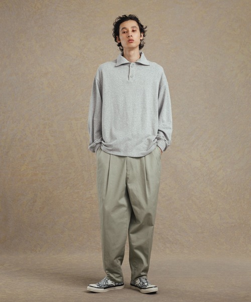 ADAM ET ROPE'(アダムエロペ)の「新色を携えて再登場!!【WEB限定】ビッグカラースーパーストレッチ ルーズポロシャツ/ユニセックス(スウェット・メンズ・ブラック/ライトグレー/ブルー系その他・M/L)」の8枚目の写真