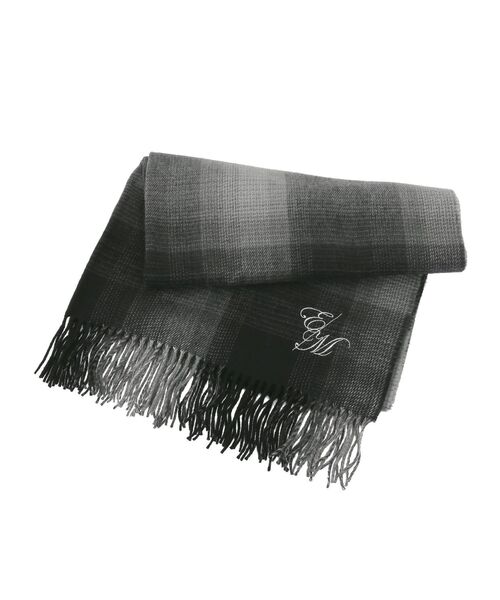 EATME（イートミー）の「E/Mロゴチェックストール（ストール/ショール・レディース・ブラウン/ブラック・FREE）」の5枚目の写真