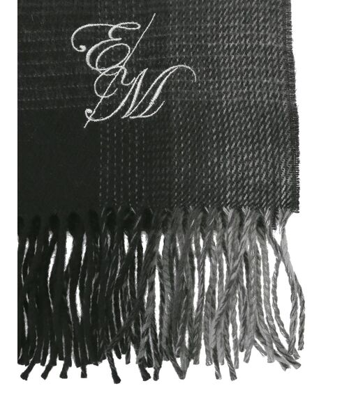 EATME（イートミー）の「E/Mロゴチェックストール（ストール/ショール・レディース・ブラウン/ブラック・FREE）」の4枚目の写真