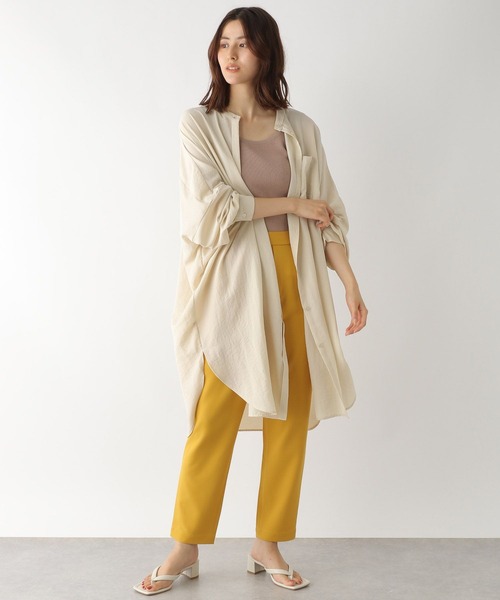 LEPSIM（レプシィム）の「ポンチョシャツチュニック長袖　123415（シャツ/ブラウス・レディース・ブラック/キナリ/カーキ/オレンジ・FREE）」の9枚目の写真